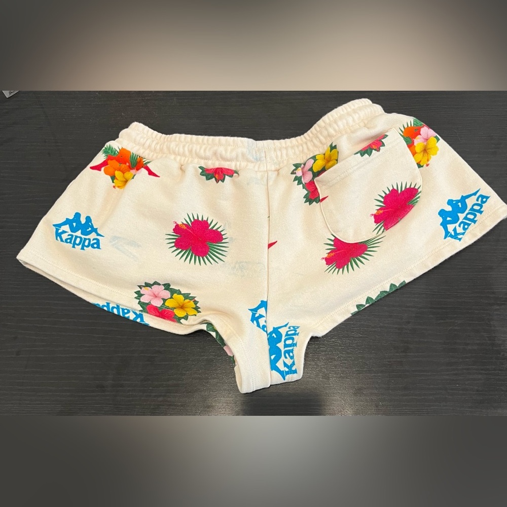 KAPPA Hawaiian Logo Multicolor Floral Summer Beach Shorts Women's XL - Picture 4 of 7